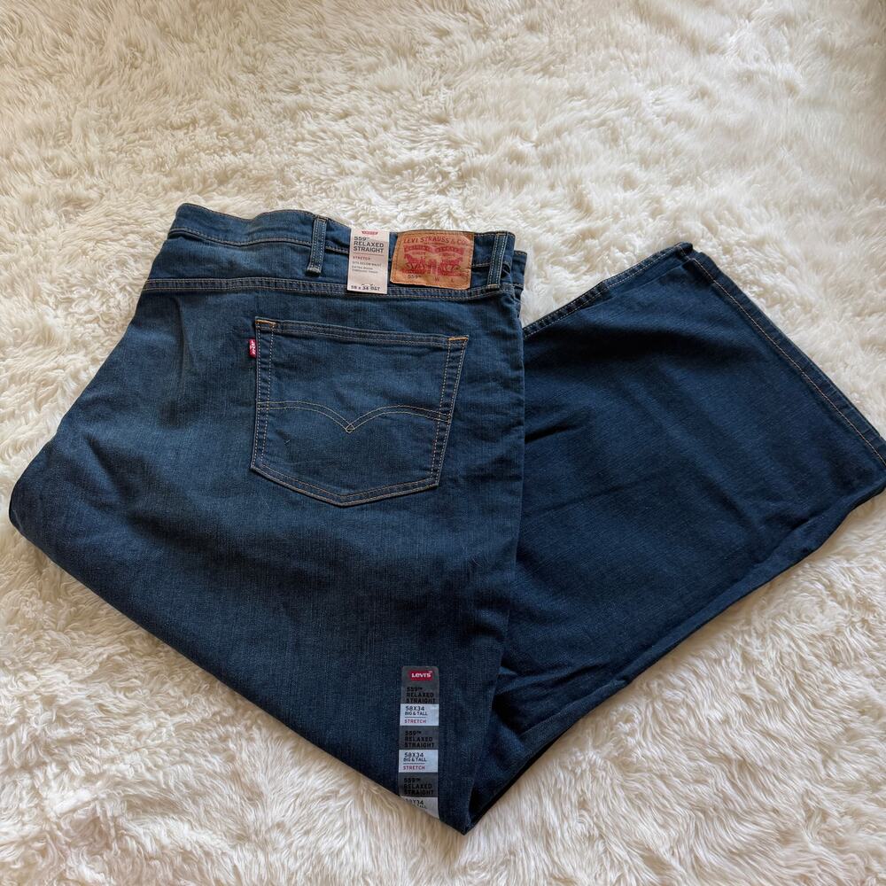 NEW Levi's 559 Relaxed straight jeans Big & Tall 58 x 28